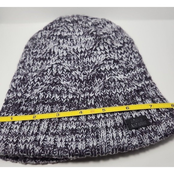 Under Armour GREY/white CHUNKY KNIT Women’s UA Around Town Fleece Beanie OSFM - Picture 4 of 7